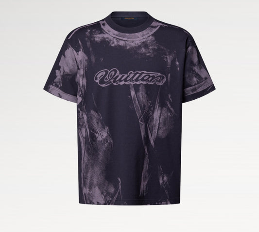 T-shirt LV con firma Vuitton sovrastampata